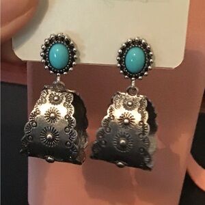 Turquoise and Silver Earrings